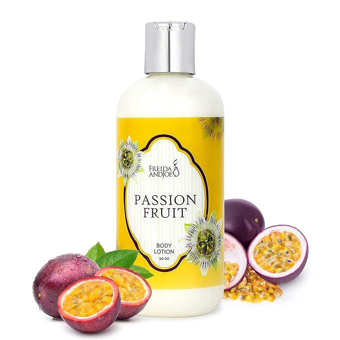 Scented Body Lotion For Women, Deep Moisturizing Hand Cream, Womens Luxury Stocking Stuffers & Fragrance Gifts That Smell Good, 10oz (Passion Fruit)