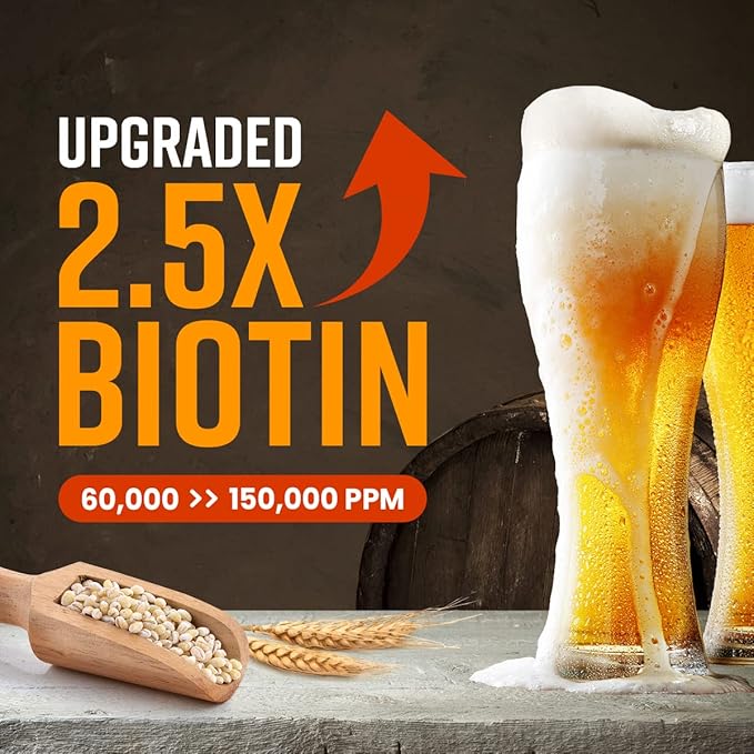 CRAZY SKIN German Beers Shampoo - 20.30 fl oz(300ml) X 2set, BIOTIN for hair loss, Rich with Beer Yeast for Regrowth and Thickening, Sulfate/Chemical free, Suitable for all hair types