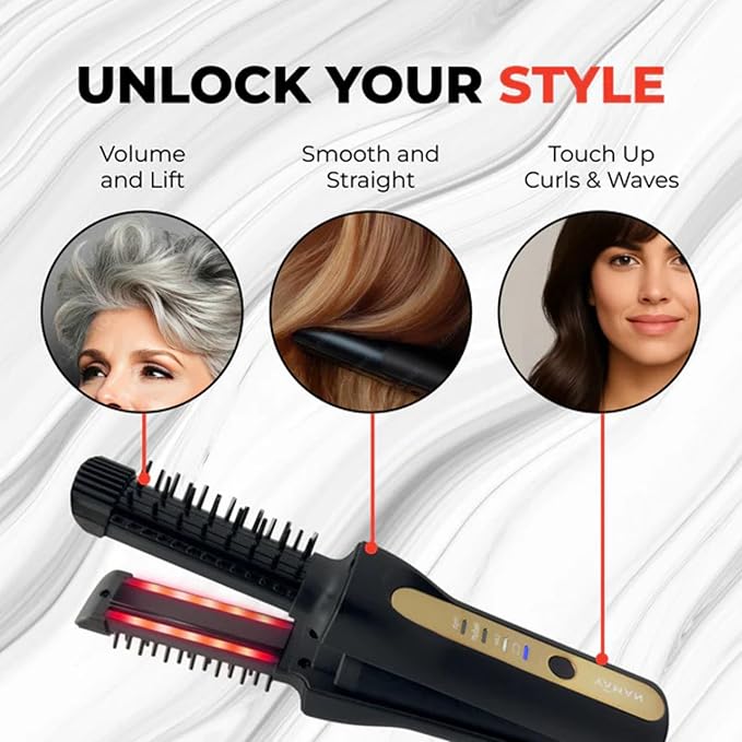 YA-MAN SPA Styler® Cordless Volume + Smooth - Cordless Styling, Reimagined. Hybrid Hot Brush + Flat Iron
