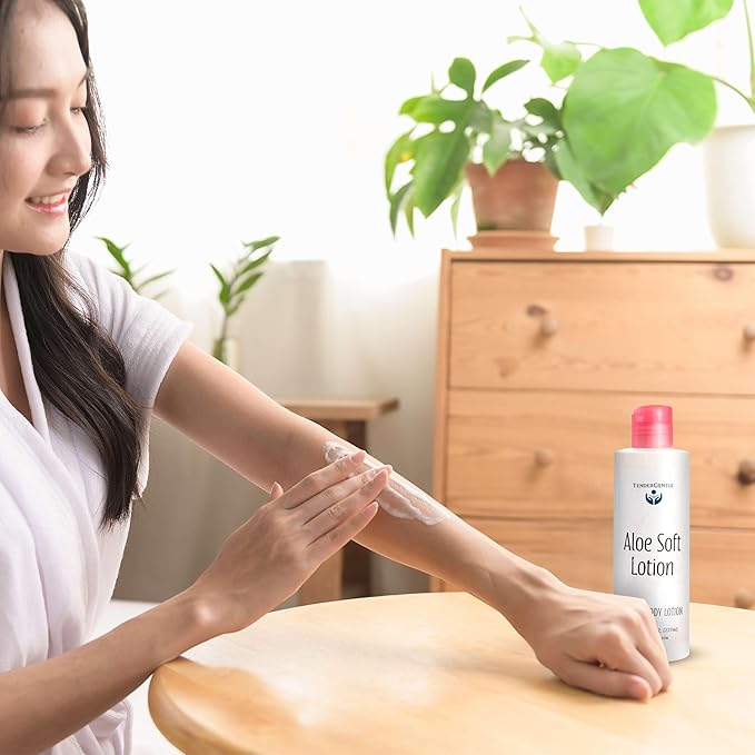 Aloe Lotion for Hands and Body - 2 Bottles with 8 oz of Aloe Vera Lotion for Dry Skin - Good for Sensitive Skin and Extra and Severely Dry Skin - Aloe Vera Moisturizer