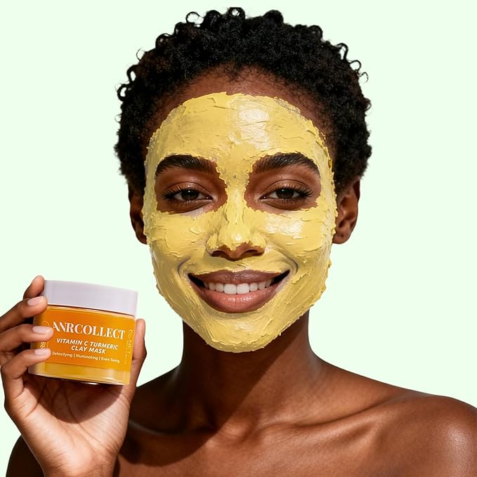 4Pcs Clay Mask Set, Kaolin Facial Spa Kit for Pore Cleansing & Glowing, Hydrating Mud Cream Wash-Off Mask for All Skin Types, Women and Men (70g*4+Brush)