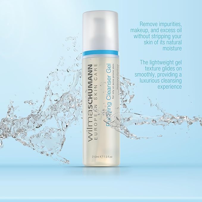 WILMA SCHUMANN Purifying Face Cleanser Gel, Daily Face Wash, Facial Cleanser for Acne, 7 oz
