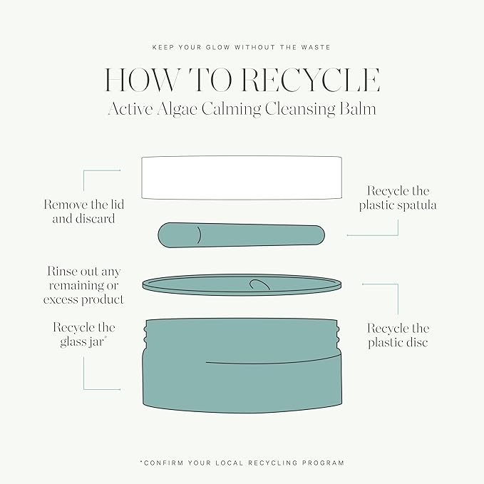 KORA Organics Active Algae Calming Cleansing Balm, Balancing Facial Cleanser to Help Reduce Redness & Blemishes, Melt Away Makeup & Sunscreen, Face Wash for Men and Women, 3.38 fl oz