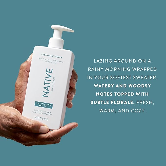 Native Cashmere & Rain Shampoo and Conditioner Contain Naturally Derived Ingredients | All Hair Types, Color & Treated, Fine to Dry Damaged, Sulfate & Dye Free - 2-Pack