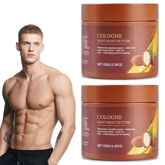 Cologne Body Butter for Men, 2 Pack Pheromone Scented Cream, Pheromone body butter for men,Hydrates and moisturizes to enhance attractiveness
