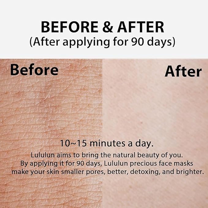 Lululun 32EA Anti Aging Face Mask Sheet, Organic Face Mask for Women & Men, Daily Face Masks Skincare with Green Tea & Shiso Leaf for Even-Toning Skin; Facial Mask & Sheet Mask in Japan PRECIOUS CLEAR
