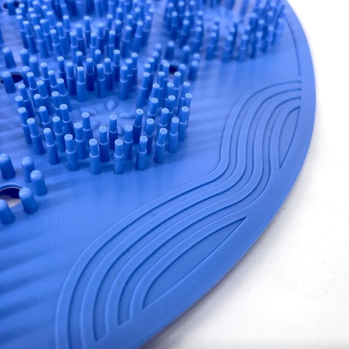 4-Pack Bath Scrubber Mat for Back Scrubbing and Foot Exfoliation - Dual-Use Shower Mats with Non-Slip Suction Cups - Soft, Durable, and Hygienic - Perfect for Full-Body Cleansing and Comfort