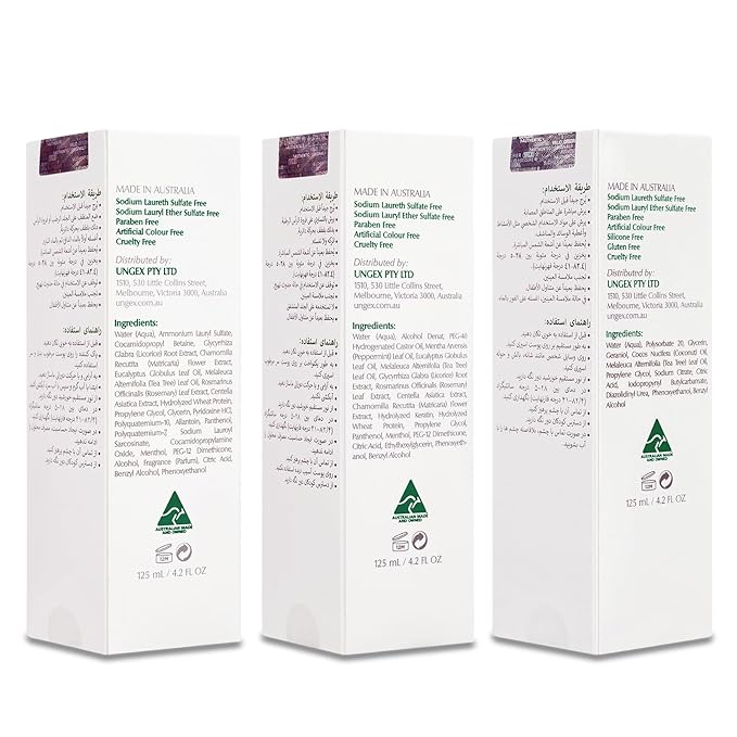 Ungex Bundle 1 | 9in1 Refresh Kit for Body, Skin and Scalp | Plant-Based Cleansers, Tonics and Mist | Made in Australia | B1