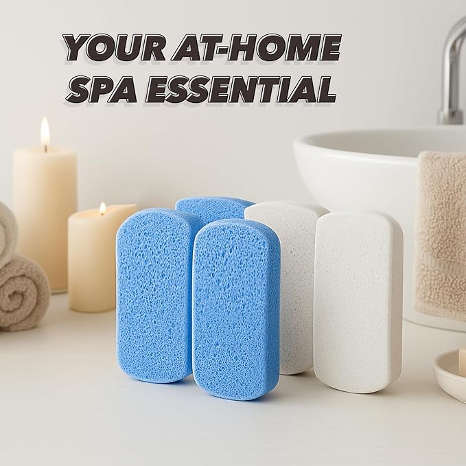 Earth & I Foot Stone Pumice 2 Grits, Heel Exfoliator for Feet, Pumice Stone Feet, Heel Scrubber, Pedicure Callus Remover, Pumice Sponge for Feet, Feet Scrubber, Feet Dead Skin Remover, Foot File 2ct