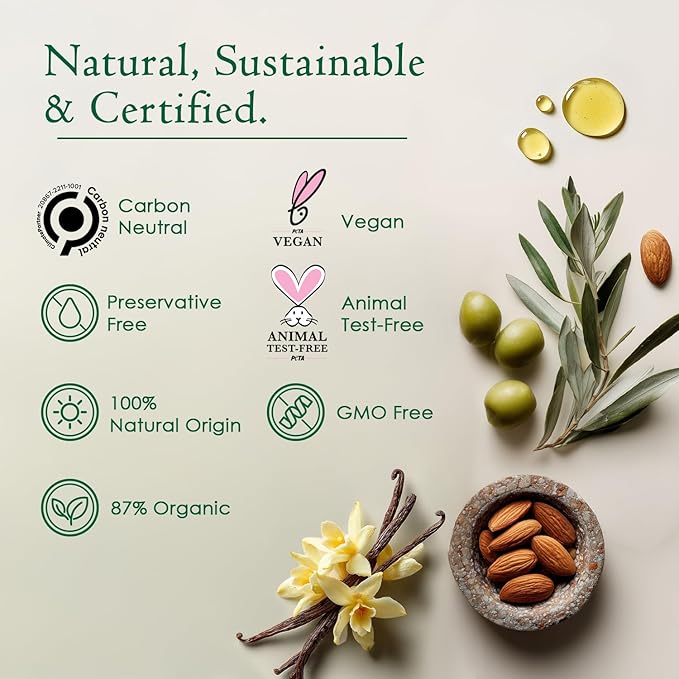 Ancient Greek Remedy Vanilla Butter Cream - Organic Body & Face Moisturizer with Sweet Almond, Jojoba & Rosehip Oils, 100% Natural Origin, Vegan, No Synthetic Fragrance 3.4 oz