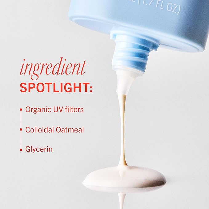 First Aid Beauty - Hydrating Sunscreen Milk with Colloidal Oatmeal, Broad Spectrum SPF 45, Non-comedogenic SPF Formula Helps Nourish Skin with Organic UV Filters & Glycerin, 24-hour Hydration, 1.7 oz