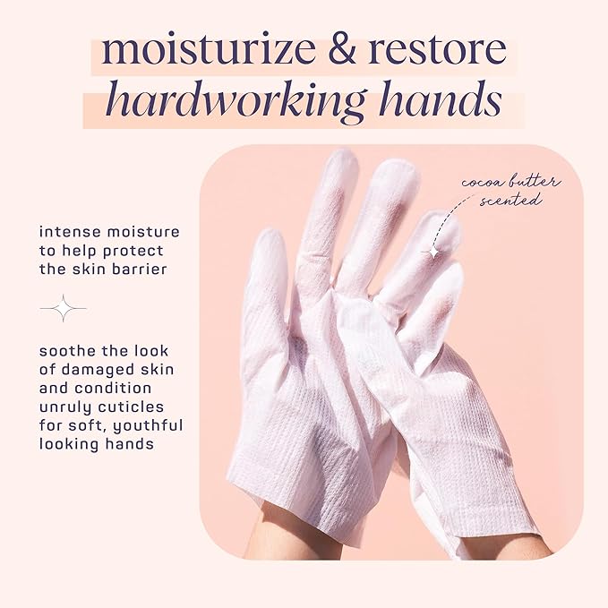 SpaLife Moisturizing Hand Gloves & Foot Mask Socks | Korean Skincare Set for Dry Cracked Hands & Dry Cracked Feet Callus Remover Alternative | Self Care Gifts for Women | 4 Hand, 4 Foot