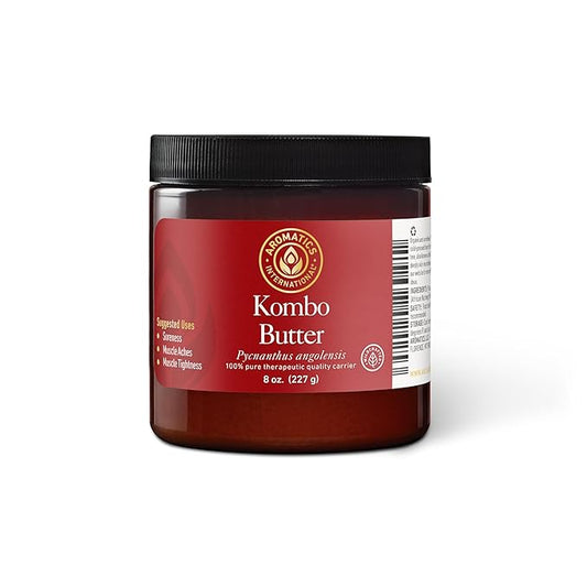 Aromatics International Kombo Butter 8oz | Natural Moisturizing Butter for Skin, Hair, and Body | Rich in Essential Fatty Acids and Antioxidants | Vegan and Organic