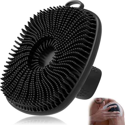 Silicone Body Scrubber, Silicone Loofah New Upgrade Richer Foam and Effective Cleaning, Ergonomic No-Slip Handle, Long-Lasting & Easy to Clean