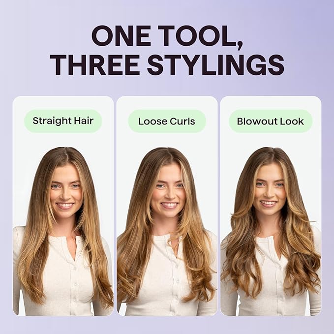 Wavytalk Thermal Brush, 1.5 Inch Blowout Express Ionic Thermal Round Brush Creates Blowout Look in 10 Minutes Makes Hair Shinier & Smoother, Dual Voltage (Lavender Purple)