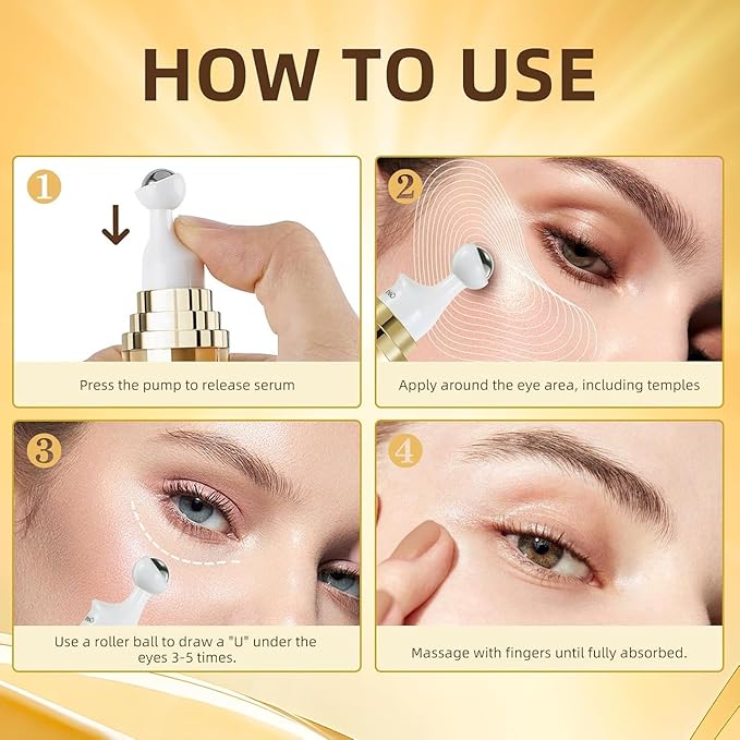 Rapid Reduction Eye Serum- Deer Collagen Cordyceps Anti-Wrinkle Eye Cream Improve Skin Elasticity, Reduce Fine Lines & Dark Circles Anti Aging Wrinkle Remover for Face- 0.71 fl. oz/20g