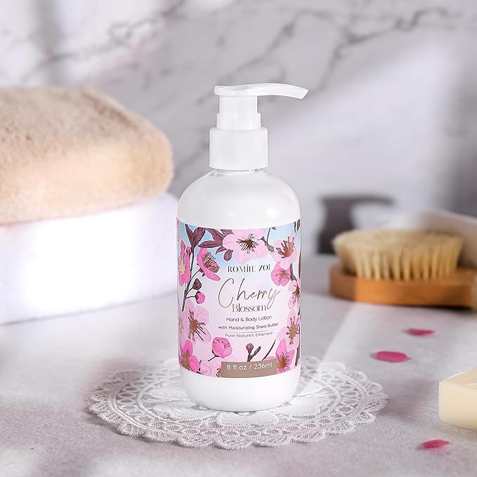 ROMIIE ZOI Daily Hand & Body Lotion with Moisturizing Shea Butter - Cherry Blossom - 236 ML / 8 FL OZ