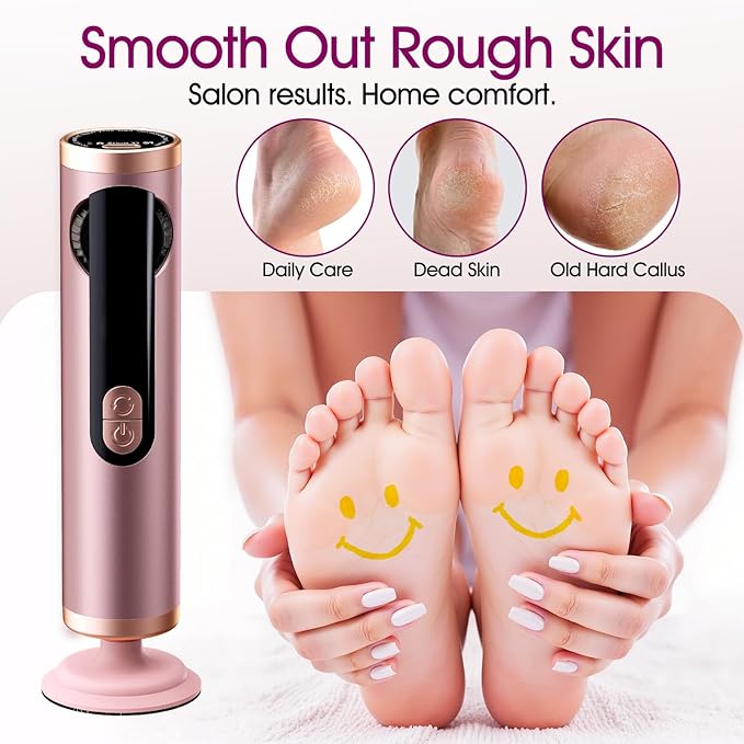 Electric Foot Callus Remover Rechargeable, Professional Pedicure Tools for Feet with 40PCS Sandpaper Discs, Adjustable Speed Heel Scraper for Cracked Heels, Foot Care Scrubber File for Dry Dead Skin
