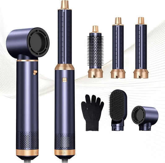 5 in 1 Hair Dryer Brush, Negative Ion Blow Dryer Brush Set Upgrade Hot Air Brush Air Styler Curling Wrap Air Curler, Curling Iron Hair Styling Tools As A Gift for Straight/Curl/Drying/Smoothing