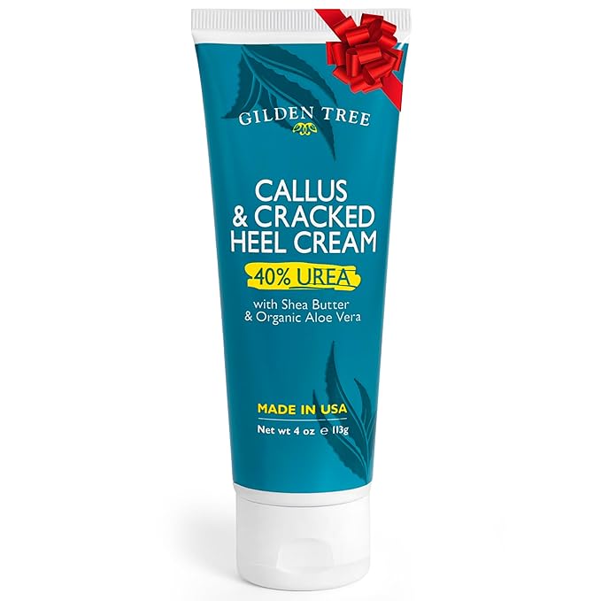 GILDEN TREE Urea Cream 40 Percent for Feet Maximum Strength Cracked Heel Treatment Foot Cream for Calluses and Dry Feet, Enriched with Shea Butter & Aloe for Moisturizing, Made in USA