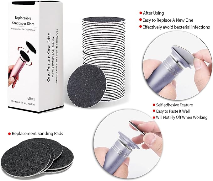 Upgraded Electric Callus Remover for Feet 1200rpm, Adjustable Speed Professional Electric Foot Sander Foot Filer Women Men Pedicure Tools for Feet Callus Remover, FCR-2 Gray