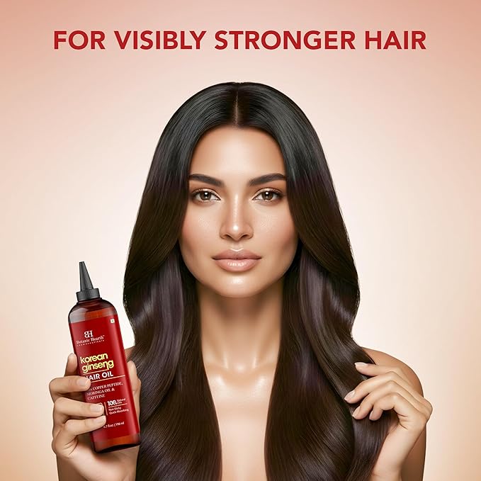 Botanic Hearth Korean Ginseng Hair Oil 6.7 fl oz | Nourishing & Strengthening Hair Growth Oil | Lightweight, Non-Sticky Formula with Natural Oils for Healthy Scalp & Stronger Hair