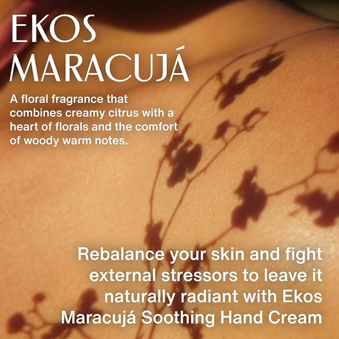 Natura - Ekos Passion Fruit Hand Cream - Calming Balm - Fast Absorption - 24-Hour Deep Hydration Skin Moisturizer - Vegan Skin Care - Brazilian Beauty Secrets - Self Care & Body Care - 1.41oz (40g)