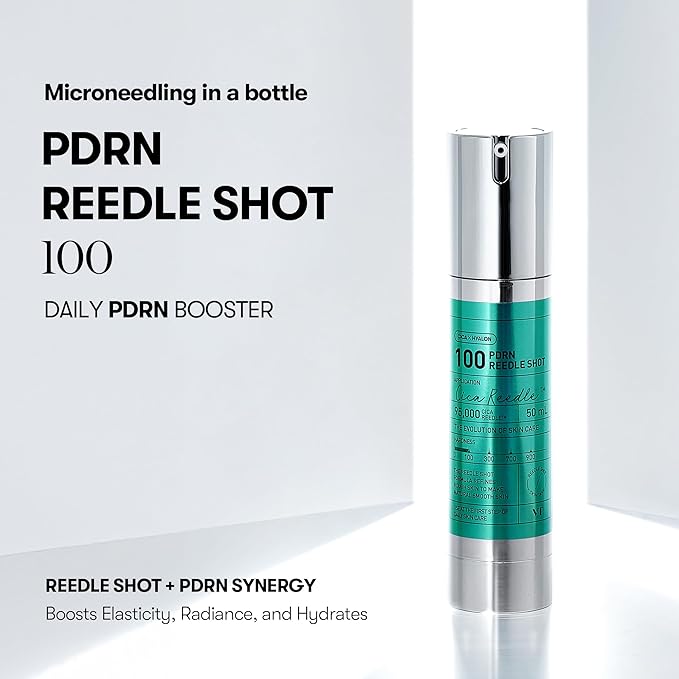 VT COSMETICS PDRN Reedle Shot 100 Serum with Vegan PDRN, Centella Asiatica & Spicule Microneedling Formula, Korean Skin Booster, 1.69 fl oz(50ml)