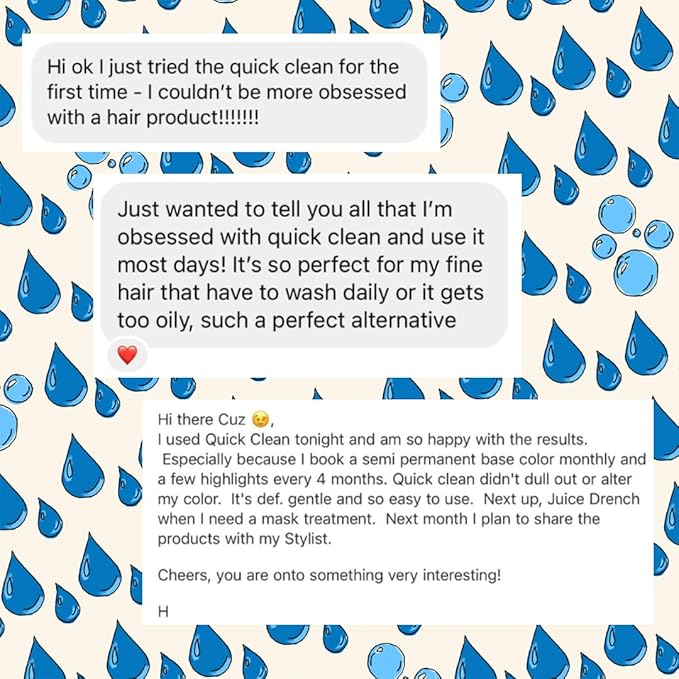 A Quick Clean, Hair Rinse, Removes Sweat, Oil & Buildup From Scalp & Hair, No Suds, Dry Shampoo Alternative, Balances Scalp, Sulfate-Free