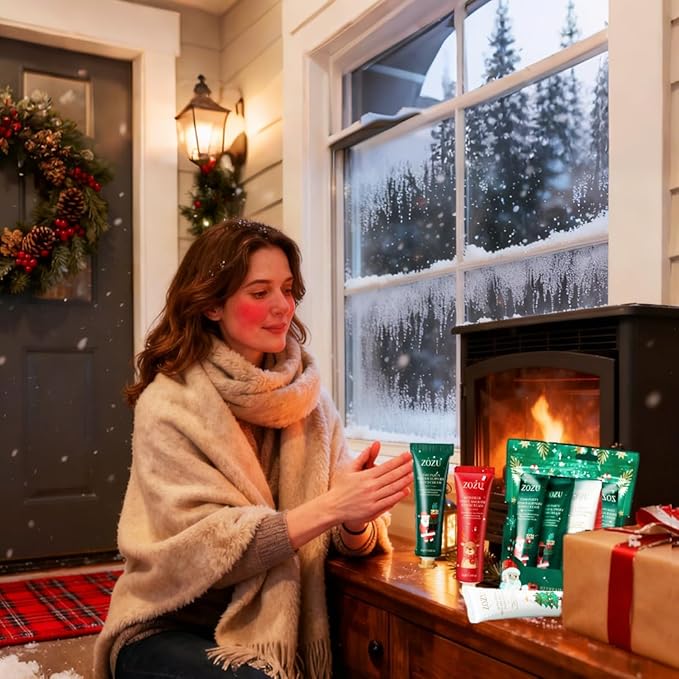 Christmas Hand Cream Set for Foot Dry Cracked Hands 5-Pack Moisturizing Hand Care Collection Gift, Holiday Themed Lotion, Fragrant Cream