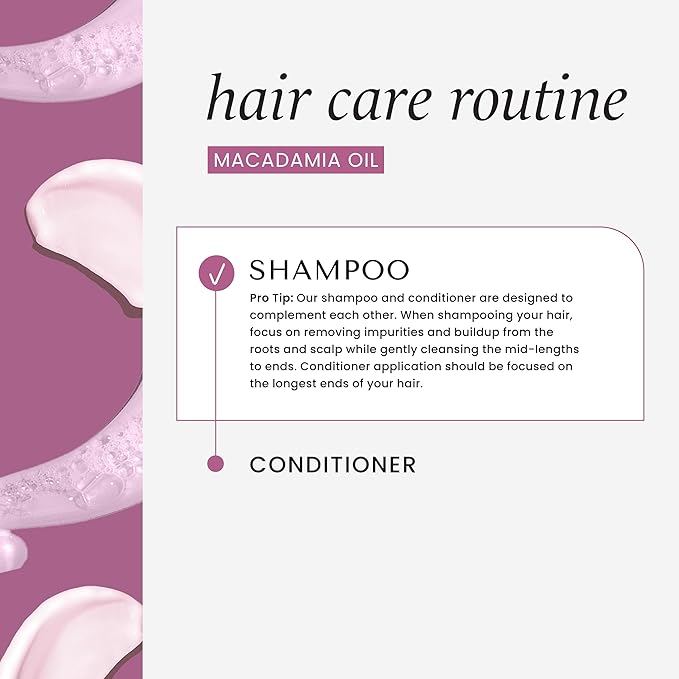 HASK Macadamia Oil Moisturizing Shampoo + Conditioner Set | For All Hair Types, Sulfate-Free, Paraben-Free, Gluten-Free, Cruelty-Free, Color Safe | 12oz each