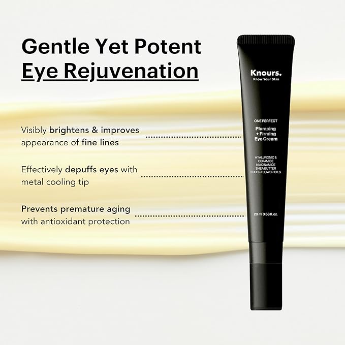 One Perfect Firming + Plumping Eye Cream with Hyaluronic & Ceramide Niacinamide Shea Butter Fruit + Flower Oils for a refreshed, Smooth Look, New & Improved Formula 20ml/0.68 fl. oz.