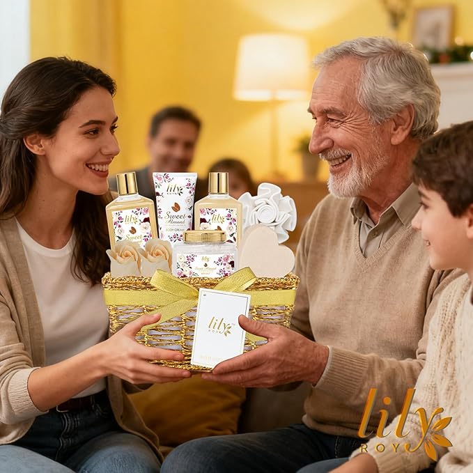 Christmas Gifts for Women Bath and Body Gift Basket Set - 9 Pcs Luxury Spa Gift Basket Set for Women, Gift Baskets | Perfect Valentine's, Birthday, Mothers Day for Mom, Gift Set for Mom All Occasion