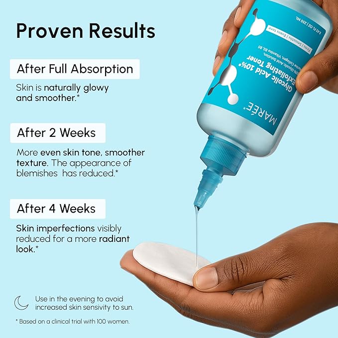 MAREE Toner Glycolic Acid Exfoliating Toner for Face Acido Glicolico para Manchas