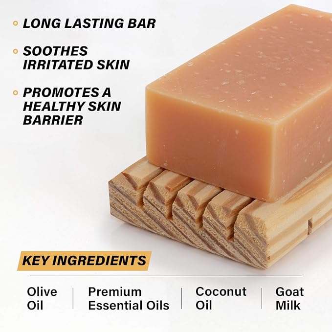 Southern Natural Goat Milk Soap Bar – Spa Fusion Essential Oil Blend – Gentle Handmade Soap for Dry, Sensitive Skin – All-Natural Face & Body Soaps, 4 oz (1 Bar)