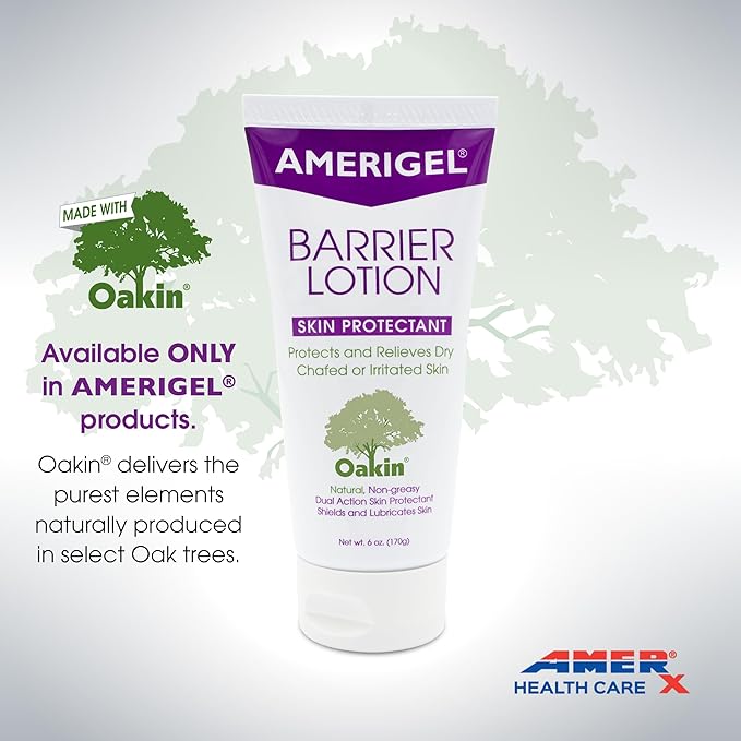 AMERIGEL Barrier Lotion (6 oz.) - Skin Protectant to Protect Chafed, Cracked, and Chapped Skin