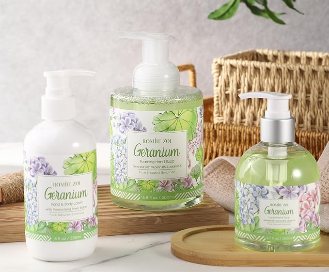 ROMIIE ZOI Daily Hand & Body Lotion with Moisturizing Shea Butter - Geranium - 236 ML / 8 FL OZ