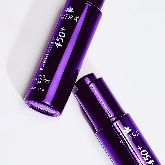 SUTRA Fahrenheit 450+ Multi‑Purpose Oil for Hair, Skin & Scalp | Heat Protection to 450 °F | Frizz Control, Shine & Deep Hydration – Face, Body & Pre‑Shampoo Treatment