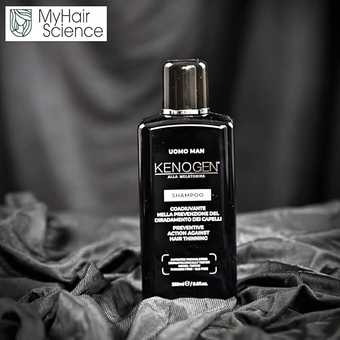 Kenogen Hair Growth Shampoo for Men – Thickening & Volumizing for Thinning Hair – Stimulates Follicles & Regrowth with Melatonin – DHT Blocker – Vegan, Sulfate-Free, Cruelty-Free Formula