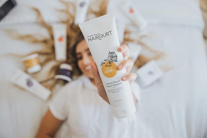 Almond Honey Intense Repair Yogurt Shampoo – Deep Moisturizing Cleanser for Dry & Damaged Hair – Sulfate-Free, Natural Ingredients, 8 oz