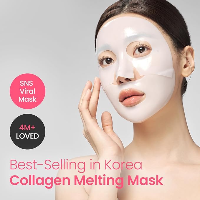 Facial Sheet Mask, 4 Sheets (30 g Each) (Collagen Melting)