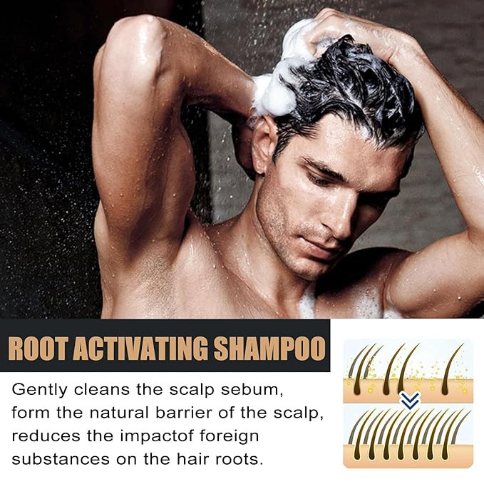 Root Activator Shampoo, Natural Hair Regrōwth Shampoos for Men Women 2bottles (100ml/1 Bottles)