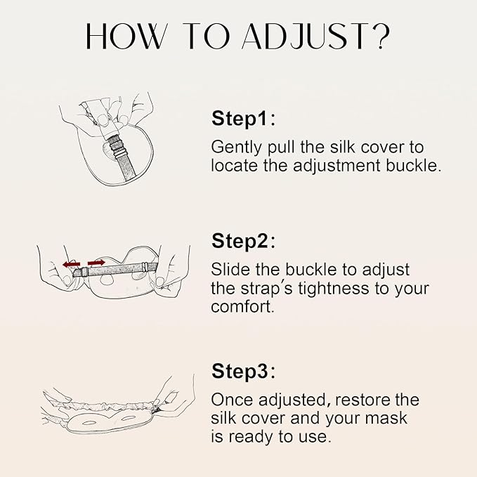 ZIMASILK Adjustable 22 Momme 100% Pure Mulberry Silk Sleep Mask, 3D Contoured Cup Eye Mask for Sleeping, Super Soft Breathable Blindfold, Perfect Blocks Light for Sleeping (Black)