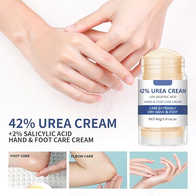 42% Urea plus 2% Salicylic Acid Foot Cream, Foot Balm for Dry Cracked Feet Knees Elbows Hands Hydrate & Nourish Foot Care for Softens Skin Exfoliates Dead Skin Smoothing Skin Women and Men 1.41oz