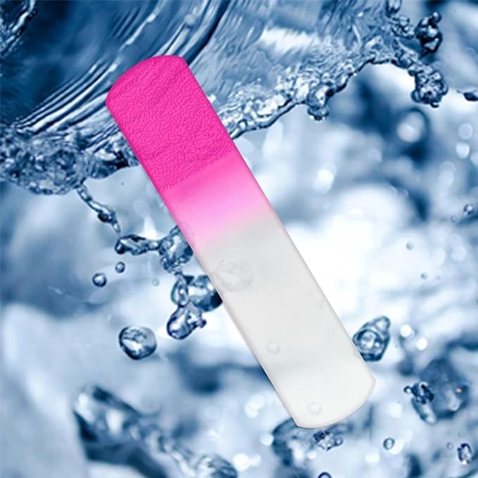 SIUSIO 2Pcs Pink Glass Foot File Pedicure Rasp Dead Skin Remover Calluses Corn Coarse Hard Skin Remover Professional Pedicure Tools Smooth Foots Care Tool for Soft Feet Premium Foot Scrubber