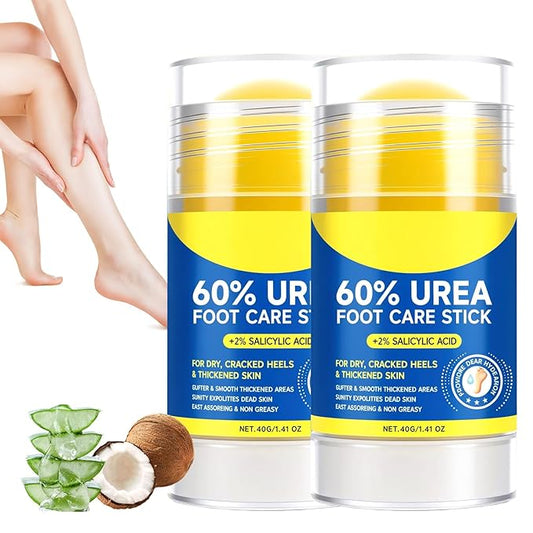 60% Urea Hydrating and Anti-Cracking Foot Cream, Moisturising and Relieves Cracking and Dryness Foot Cream for Cracked Heels,Hands,Knees,Exfoliating Moisturizer (Blue*2, one size)