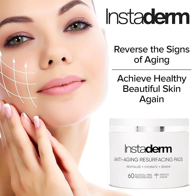 Anti-Aging Resurfacing Pads – Smooth’s Fine Lines, Wrinkles, Dark Spots & Skin Roughness to Enhance the Skins Texture & Tone for Radiant Glow.