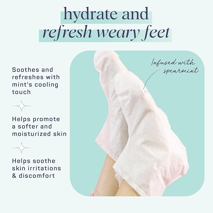 SpaLife Moisturizing Hand Gloves & Foot Mask Socks | Korean Skincare Set for Dry Cracked Hands & Dry Cracked Feet Callus Remover Alternative | Self Care Gifts for Women | 4 Hand, 4 Foot