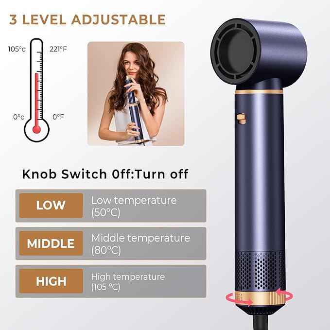 5 in 1 Hair Dryer Brush, Negative Ion Blow Dryer Brush Set Upgrade Hot Air Brush Air Styler Curling Wrap Air Curler, Curling Iron Hair Styling Tools As A Gift for Straight/Curl/Drying/Smoothing