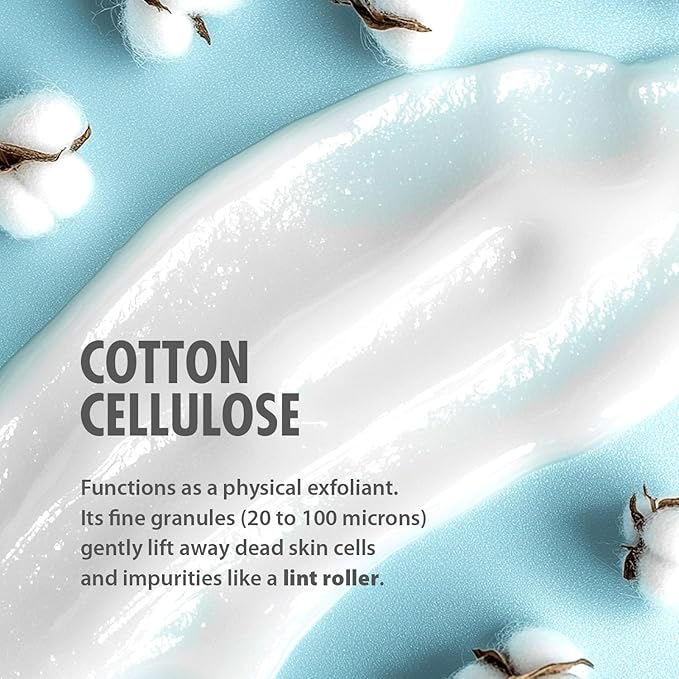 Ebanel Brightening Peeling Gel with Cotton Cellulose, Rice, Papaya, Centella, Hyaluronic Acid for Face and Body, Gentle Exfoliating Face Scrub Gel Peel Wash, Deep Pore Cleanser Minimizer Exfoliator